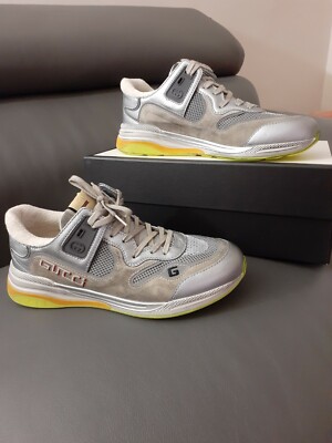 995$ GUCCI MENS  SUEDE/LEATHER SNEAKERS . SZ:US 9/42EU. MADE IN ITALY