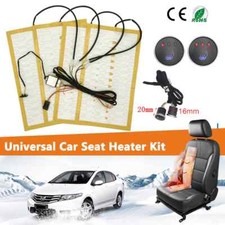 Built-in Car Seat Heater Kit Fit 2 Seats Universal Round Dual Control Switch