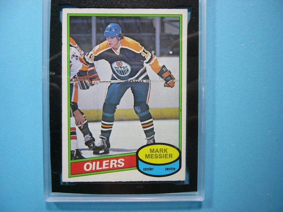 Tarjeta de hockey 1980/81 O-PEE-CHEE NHL #289 Mark Messier Rookie RC KSA 6 EX/NM OPC Foto 3 de 4