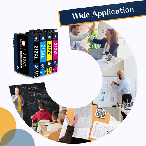 212XL Ink Cartridge Compatible For Epson XP-4100 XP-4105 WF-2830 WF-2850 Lot - Picture 6 of 11