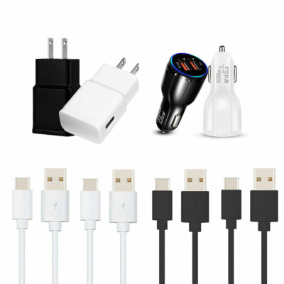 For Samsung Galaxy S8 S9 S10+ Note 8 9 10 Fast Charger + Type C Cable