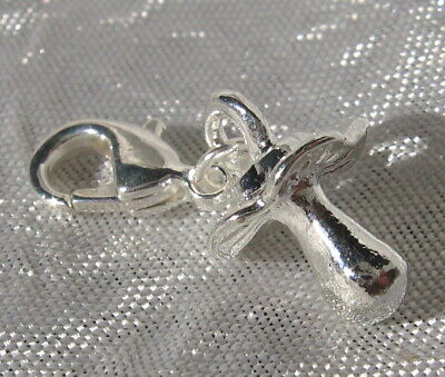 1 CHARM LAPIN MARRON MOUSQUETON CLIPPER CHAUSSURE BRELOQUE METAL ARGENTE *V521