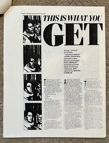 John Lydon Public Image Limited 1986 Promo Press Kit w/ envelope Elektra Records - Picture 6 of 10