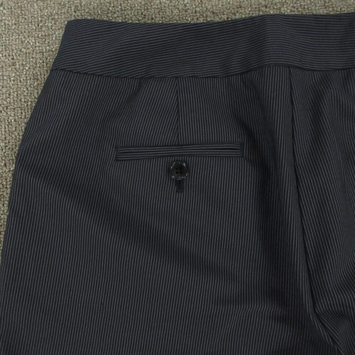 Chico's Pants Womens 1 Black Gray Striped Straight Chino - Picture 17 of 21