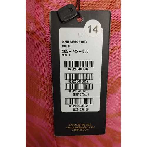 VIX Abdeckhose Pareo Hose L rosa Netz Diani Zebra durchsichtige Resortwear Strand NEU - Bild 8 von 10
