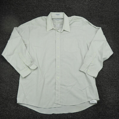 Pierre Balmain Shirt Adult 16.5 White & Gray Check Button Up Long Sleeve Mens