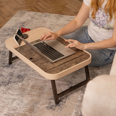 Handcrafted Laptop bed table  Portable Laptop Notebook Table Foldable Stand Sofa
