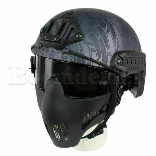 Paintball Airsoft Brille UV400Schutz Goggles Eye Safety Glasses 3Lens