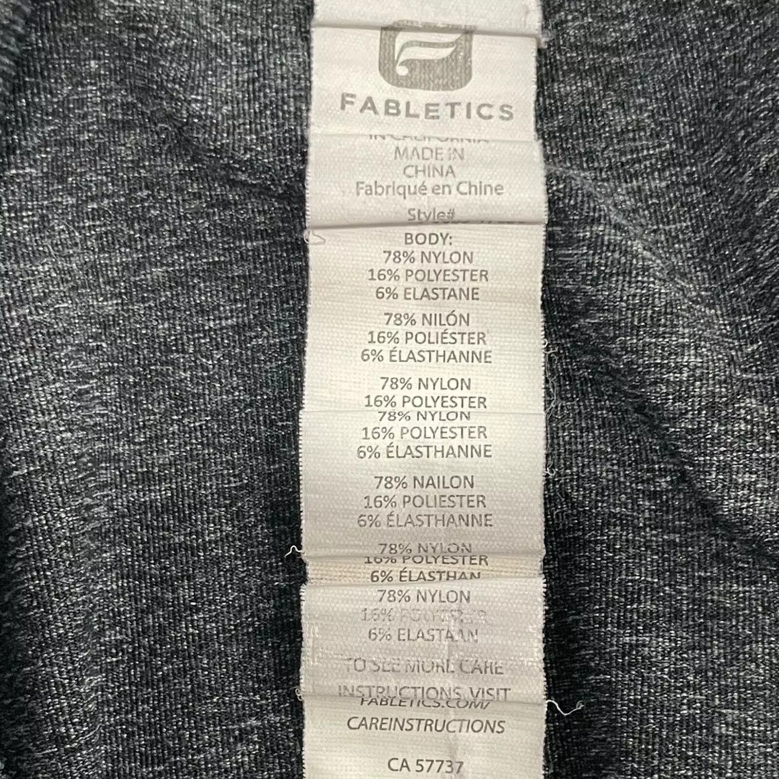 fabletics dark compression ankle leggings