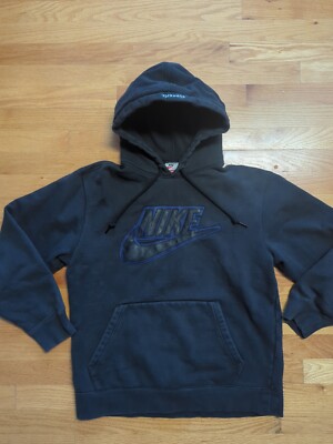 Supreme Nike Leather Applique Hooded Sweatshirt Adult Men Medium  