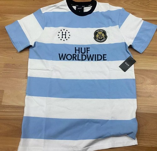 HUF WORLDWIDE T-SHIRT KNIT STRIPE BLUE 