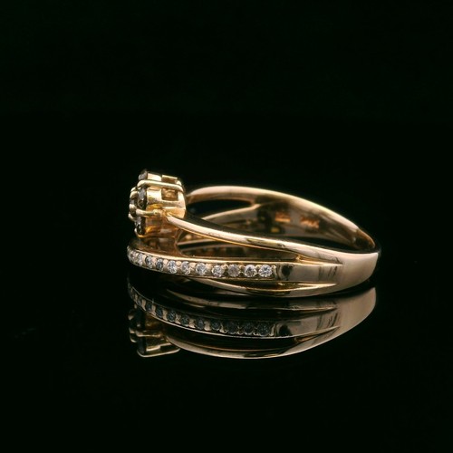 14KT Yellow Gold Le Vian 0.46cttw Chocolate & White Diamond Ring – Size 8– 4.58g - Picture 4 of 13