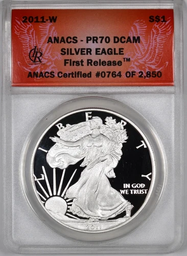 2011-W Proof American Silver Eagle 1-Ounce $1 - ANACS PR70 DCAM - #764