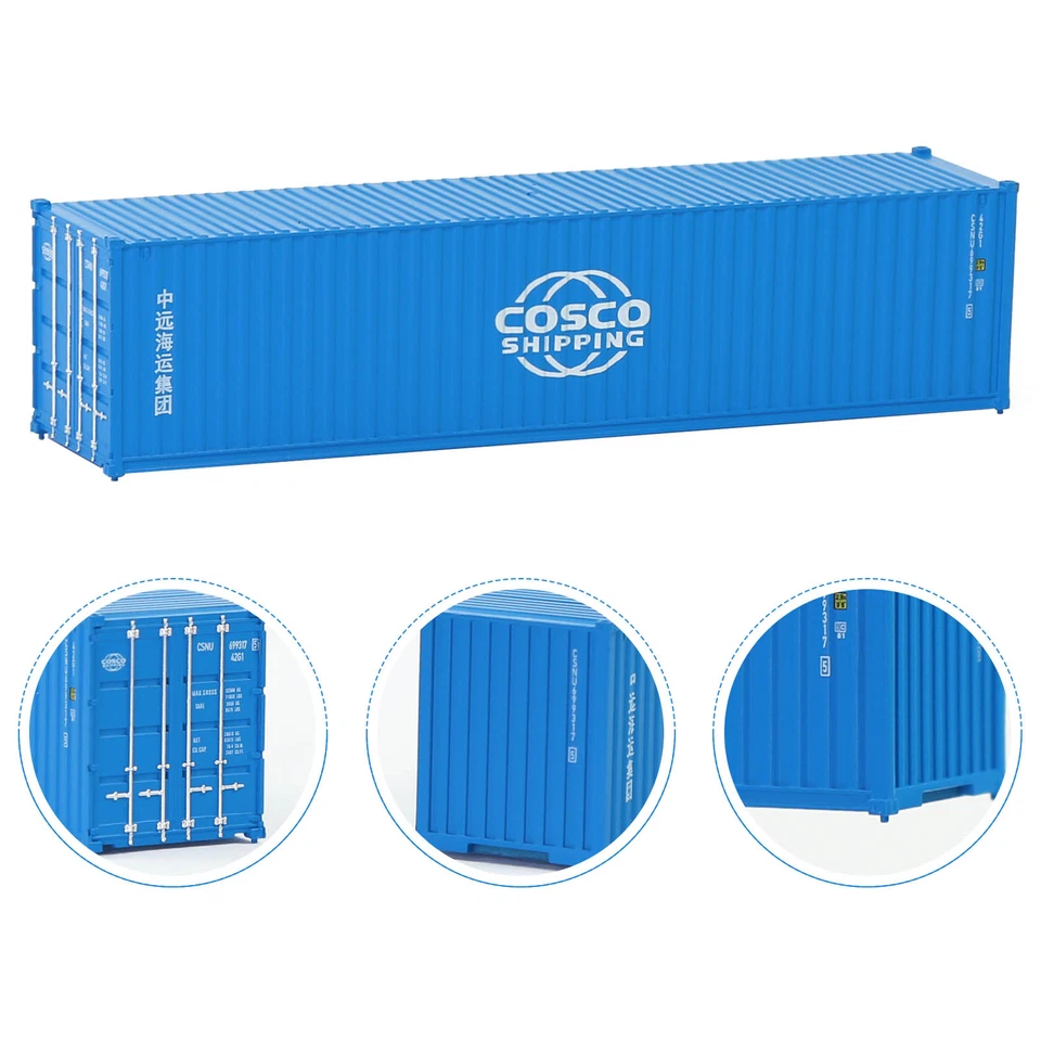 Evemodel 3pcs N Scale 40ft 1:160 Magnetic Shipping Container Freight Cars Cargo - Image 4 of 4