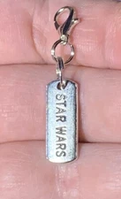 Silver Star Wars Charm Zipper Pull & Keychain Add On Clip!!