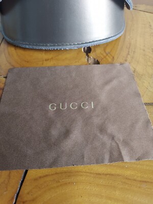 Gucci Sunglasses Case Brown Gold Leather | eBay display picture 1