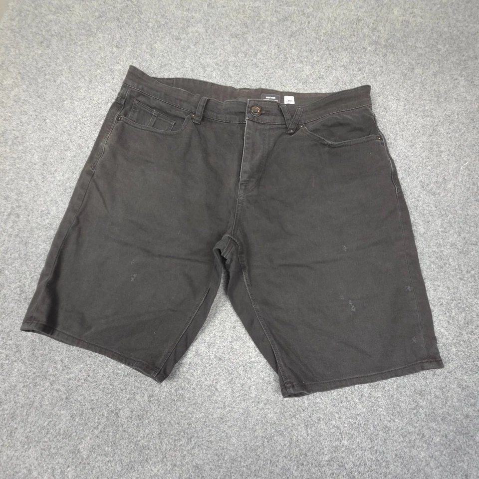 Volcom Shorts Mens 36 Black Denim cotton skater Distressed summer beach Size 36 - Image 3 of 4