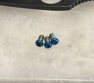 Candy Blue Stainless Steel Screws For Spyderco Persistence Tenacious Knife Clip