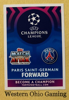 Carte Sportive Neymar Jr – Topps UEFA Champions League 2018 – PSA 10, Qualité Parfaite