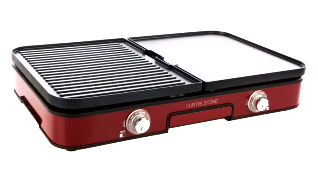 Curtis Stone 3-in-1 Electric Grill and Griddle Hunter Red New/Unused IN4
