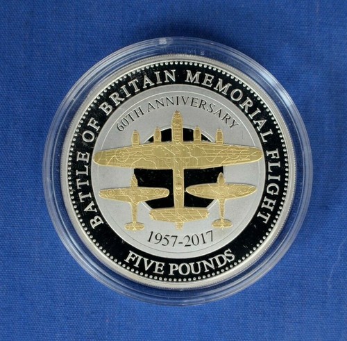 2017 Jersey Silver Proof £5 coin "Battle of Britain" in Case with COA - Picture 2 of 5