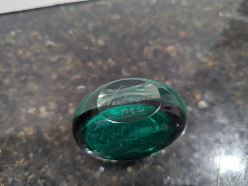 Vintage Vandermark Glass Green Art Glass Perfume Bottle - New Unused - Picture 9 of 9