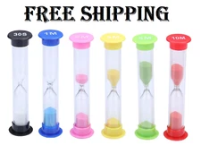 Plastic Sand Timer Sandglass Hourglass Sand Clock Timer 30 Sec, 1 Min, 2 Mins, 3