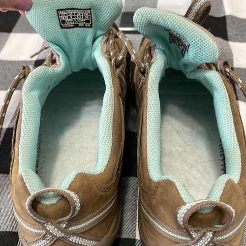 KEEN Alamosa Women's Low Hiking Trail Leather Shoes Lace Up Brown Tan Waterproof - Picture 7 of 11