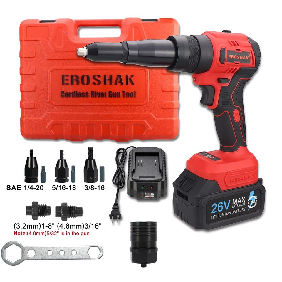 2 in 1 Cordless Electric Riveting Nut Gun Electric Rivnut Gun Pop ...