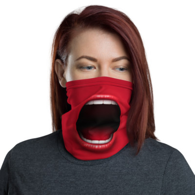 Protective Funny Screaming Mouth Face Mask, Neck Gaiter, Headwear, Scarf Bandana