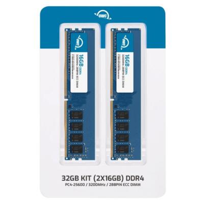 OWC 32GB (2x16GB) DDR4 3200MHz 1Rx8 ECC Unbuffered UDIMM 288pin
