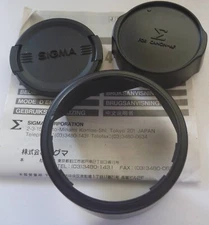 Shade hood, front and rear cap (Canon AF) for lens SIGMA 28-105mm 1:4-5.6 UC