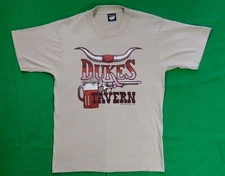 Dukes Tavern Vintage T Shirt 1980's Western Cowboy Bullhorn Logo 1987