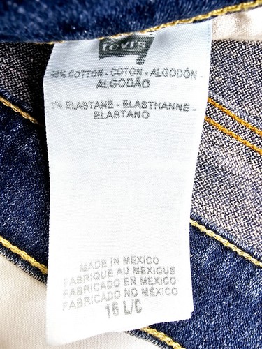 Levis Size 16 Long Womens 515 Bootcut Mid Rise 34" Inseam Blue Denim Jeans NWT - Picture 8 of 15