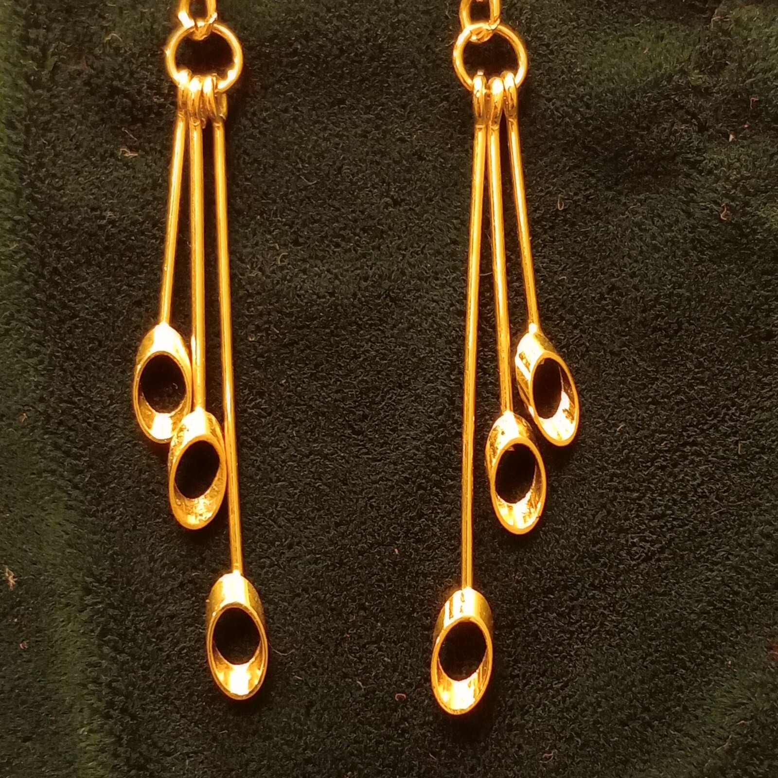 Dangle Drop Pendulum Chime Modern Elegant 90s Gol… - image 2