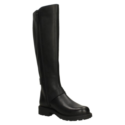 Ladies Clarks 'Orinoco 2 Tall' Leather Casual Long Boots - D Fitting - Picture 10 of 21