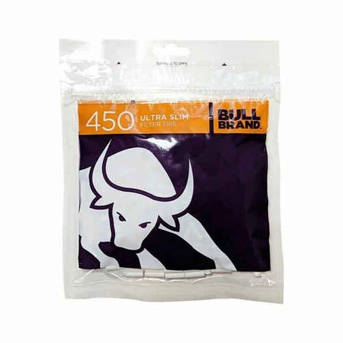 Bull Brand Ultra Slim Filter Tips Tabak Rolling Smoking 450 Tips pro Packung - Bild 3 von 4