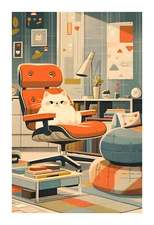 Herman Miller Fat Cat Art Print fc3