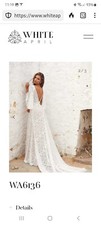 STUNNING DESIGNER 'White April' Ivory Boho Wedding Dress - 12 - NWT- RRP £1990