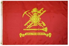 12x18 Fire Fighter Official Loyal To Our Duty 100D Woven Poly Nylon Boat Flag