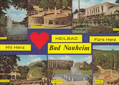 Alte Postkarte - Mit Herz Heilbad Bad Nauheim Für's Herz