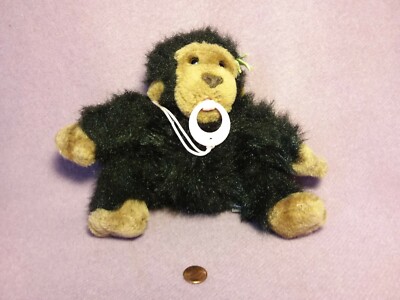 8'' vintage MY CHIMP BROWN MONKEY w/ Pink PACIFIER plush stuffed