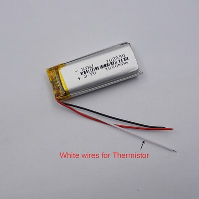 3.7V 1000mAh 3.7Wh Thermistor Li Battery 102050 For Valve Index Controller GPS