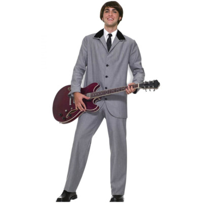 1960s Beatles Costume British Invasion Fab Four Men's Grey Mod