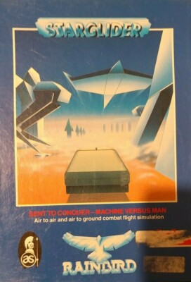 Starglider (Rainbird, 1986 / Argonaut) Commodore C64  (Tape, Box, Manual) works