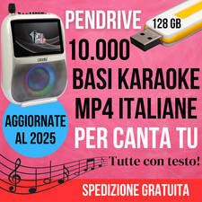 BASI KARAOKE per CANTATU PENDRIVE con 10.000 MP4 VIDEO AGGIORNATE 2026 Canta Tu