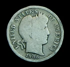 1906-S Barber Silver Dime (T207)