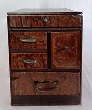 Japanese Vintage SHOWA retro Sewing box Mini chest Small item storage W18.5cm