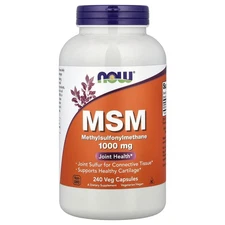 Now Foods MSM 1000 mg 240 Capsules GMP Quality Assured , Non-GMO
