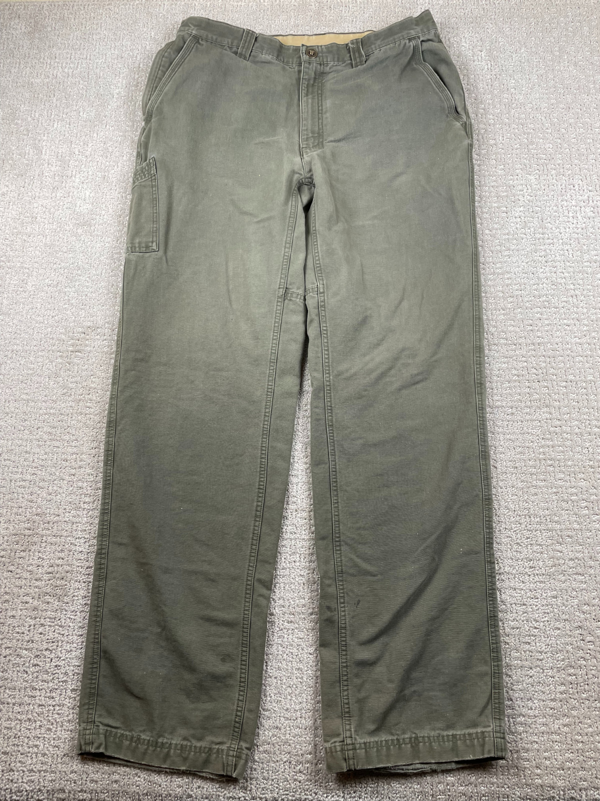 Columbia Pants Mens Size 34x34 Gray Canvas Carpenter Straight Leg Workwear Hike